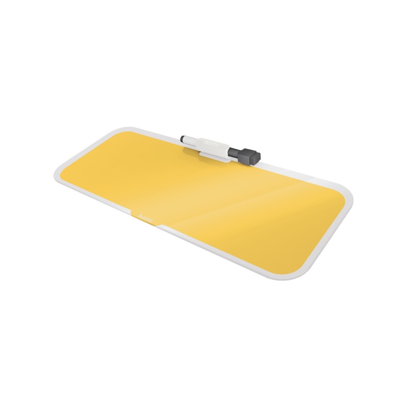 Szklany notatnik na biurko Leitz Cosy, poziomy, żółty