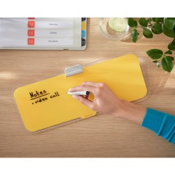 Szklany notatnik na biurko Leitz Cosy, poziomy, żółty