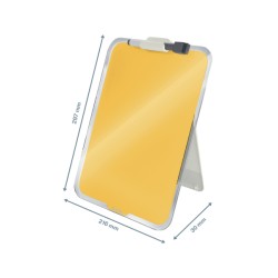 Szklana tabliczka na biurko Leitz Cosy, żółty