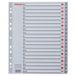 Przekładki plastikowe szare  PP alfabetyczne A4 Esselte, A-Z maxi