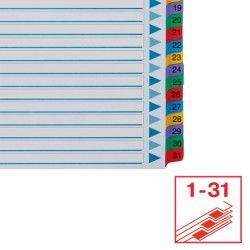 Przekładki kartonowe Mylar  A4 Esselte, biały 1-31