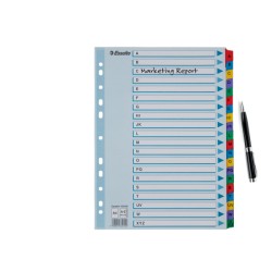 Przekładki kartonowe Mylar  A4 Esselte, biały A-Z