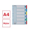 Przekładki, kolorowy karton, karta opisowa Mylar A4, Esselte, 6 kart