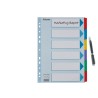 Przekładki, kolorowy karton, karta opisowa Mylar A4, Esselte, 6 kart