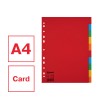Przekładki, kolorowy karton bez karty opisowej A4, 10 kart