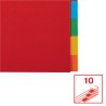 Przekładki, kolorowy karton bez karty opisowej A4, 10 kart
