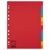 Przekładki, kolorowy karton bez karty opisowej A4, 12 kart