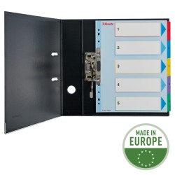 Przekładki karton. Mylar A4 Maxi z lamin. kartą do wielokrotnego opisywania, 1-5