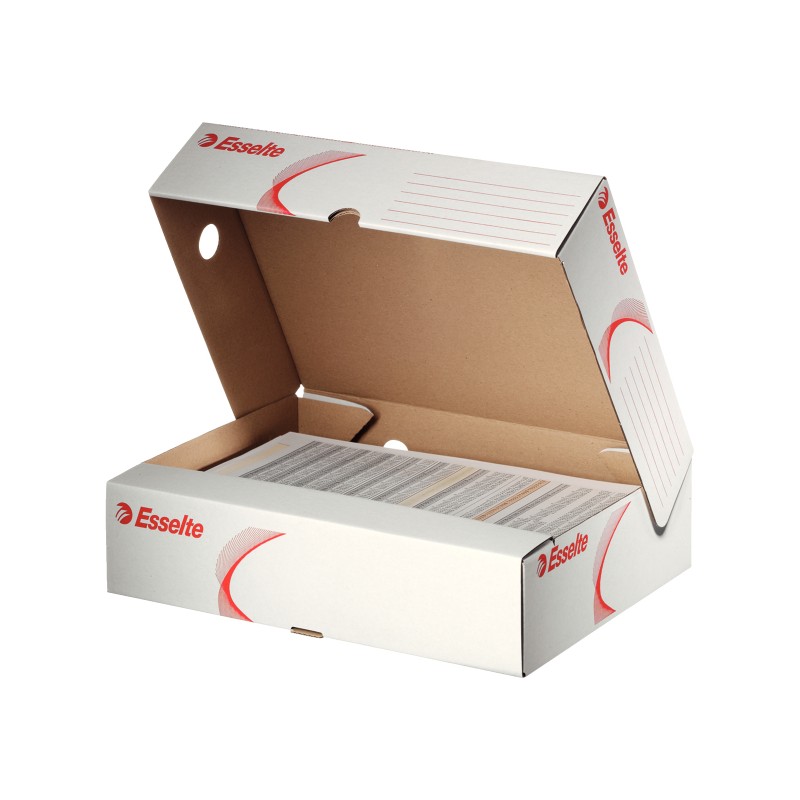 Pudło na dokumenty otwierane z szerszej strony