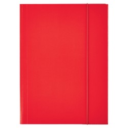 Teczka lakierowana z gumką, A4, czerwony
