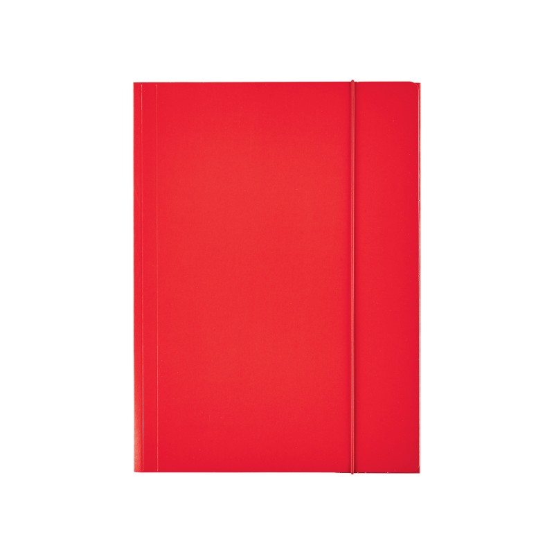 Teczka lakierowana z gumką, A4, czerwony