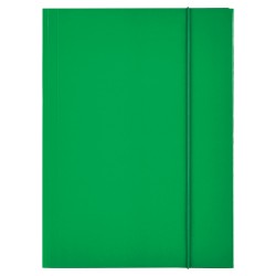 Teczka lakierowana z gumką, A4, zielony