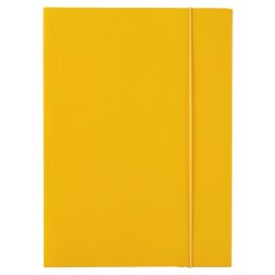 Teczka lakierowana z gumką, A4, żółty