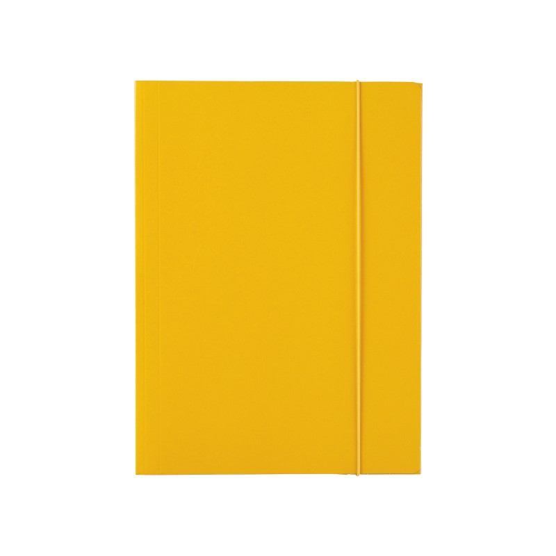 Teczka lakierowana z gumką, A4, żółty