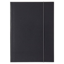 Teczka lakierowana z gumką, A4, czarny