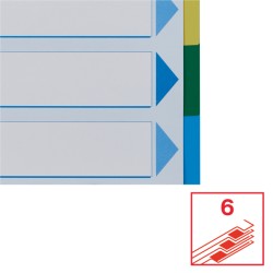 Przekładki plastikowe z PP A4 Esselte, 6 kart