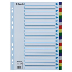 Przekładki plastikowe z PP A4 Esselte, 20 kart