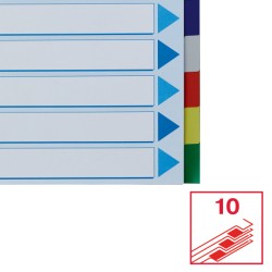 Przekładki plastikowe MAXI z PP Esselte, 10 kart