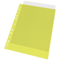 Koszulki krystaliczne, kolorowe A4 Esselte, żółty / 55 mic.