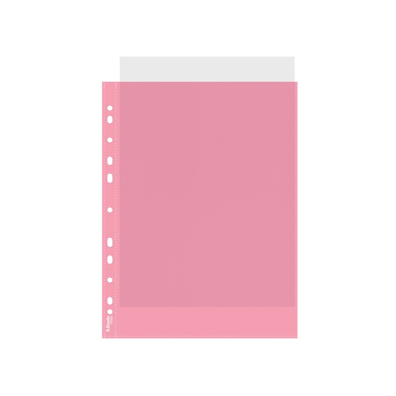 Koszulki krystaliczne, kolorowe A4 Esselte, czerwony / 55 mic.