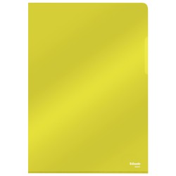 Ofertówki krystaliczne, sztywne A4, 150 mic, Esselte, żółty