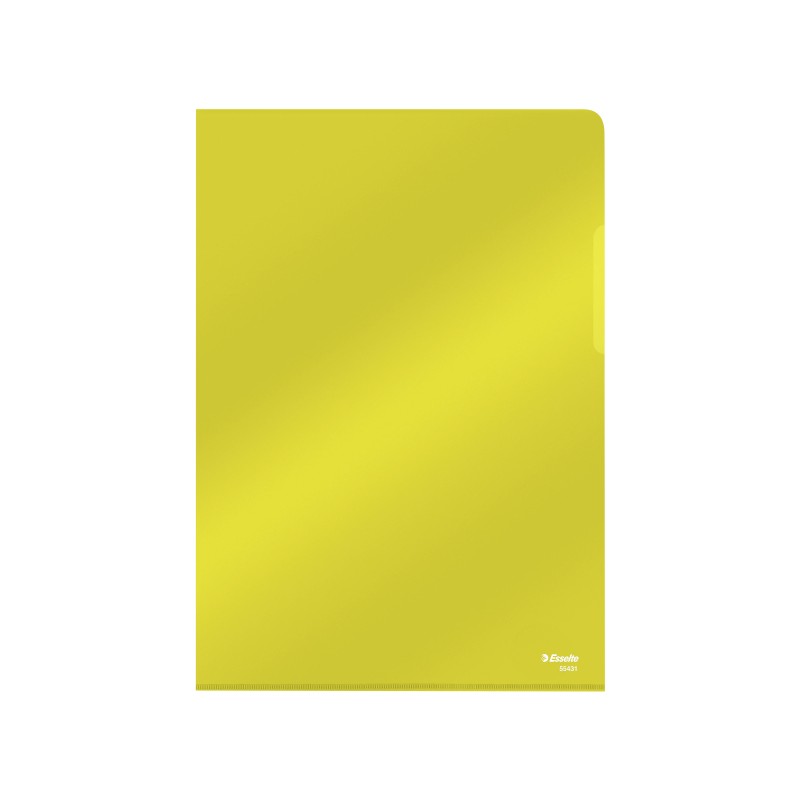 Ofertówki krystaliczne, sztywne A4, 150 mic, Esselte, żółty