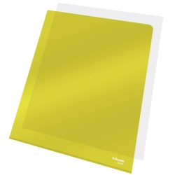 Ofertówki krystaliczne, sztywne A4, 150 mic, Esselte, żółty