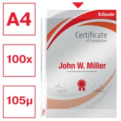 Koszulki krystaliczne A4 Esselte, 105 mic.
