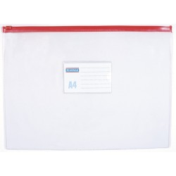 Torebka z suwakiem DONAU, PVC, A4, transparentna