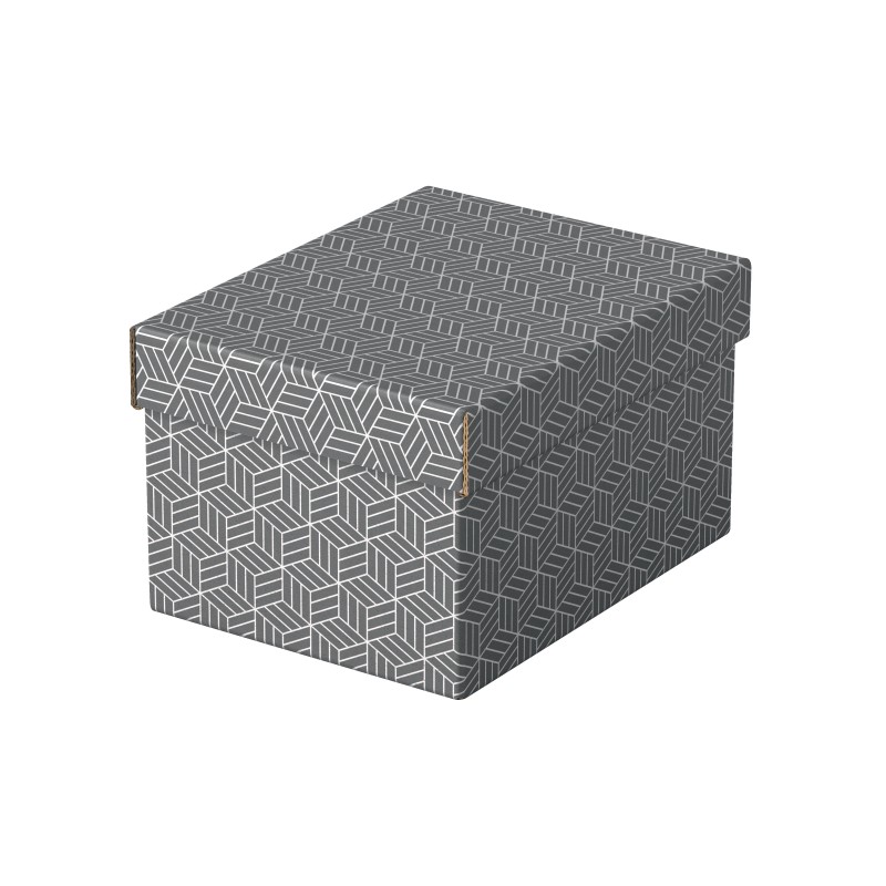 Pudełka domowe do przechowywania, rozmiar S, 3 sztuki, szare