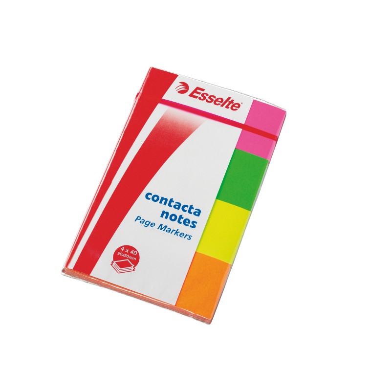 Indeksy samoprz. neon (4 x 50 kartek) 20 x 50 mm, 4 kolory