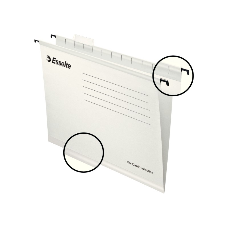 Teczki zawieszane Esselte Classic A4, biały
