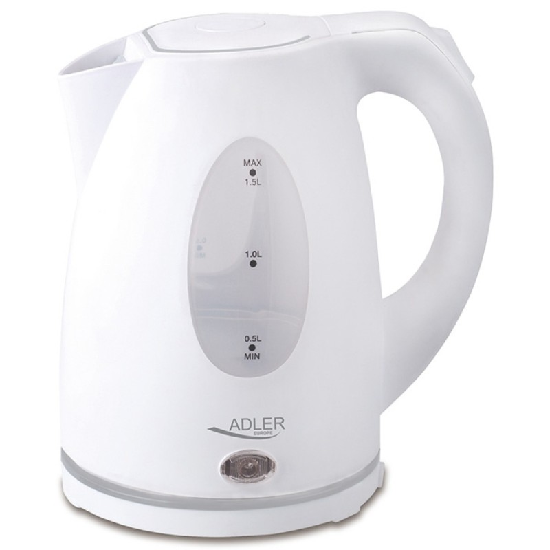 Czajnik elektryczny ADLER AD 1207, 1, 5L, tworzywo, biały