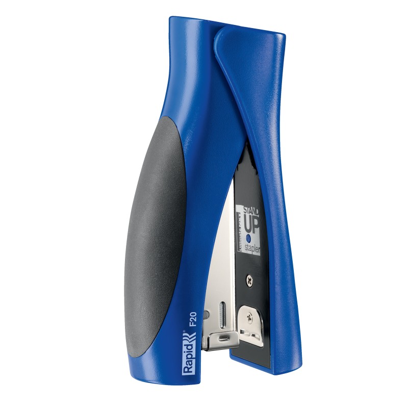 Zszywacz stojący StandUp F20 Rapid, niebieski, 5 lat gwarancji, 20 kartek
