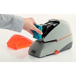 Zszywacz elektryczny Supreme 5080e Rapid, na zasilacz, srebrno-pomarańczowy, 2 lata gwarancji, 80 kartek