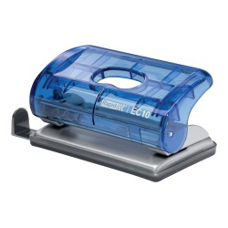 Dziurkacz mini FC5 Rapid, przezroczysty niebieski, 1 rok gwarancji, 10 kartek