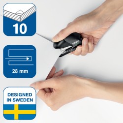 Zszywacz Fashion ECO Rapid Mini, czarny, 5 lat gwarancji, 10 kartek