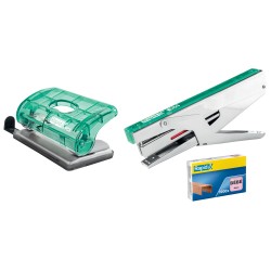 Dziurkacz mini Rapid Colour'Breeze FC5, 10 kartek, 5 lat gwarancji, zielony