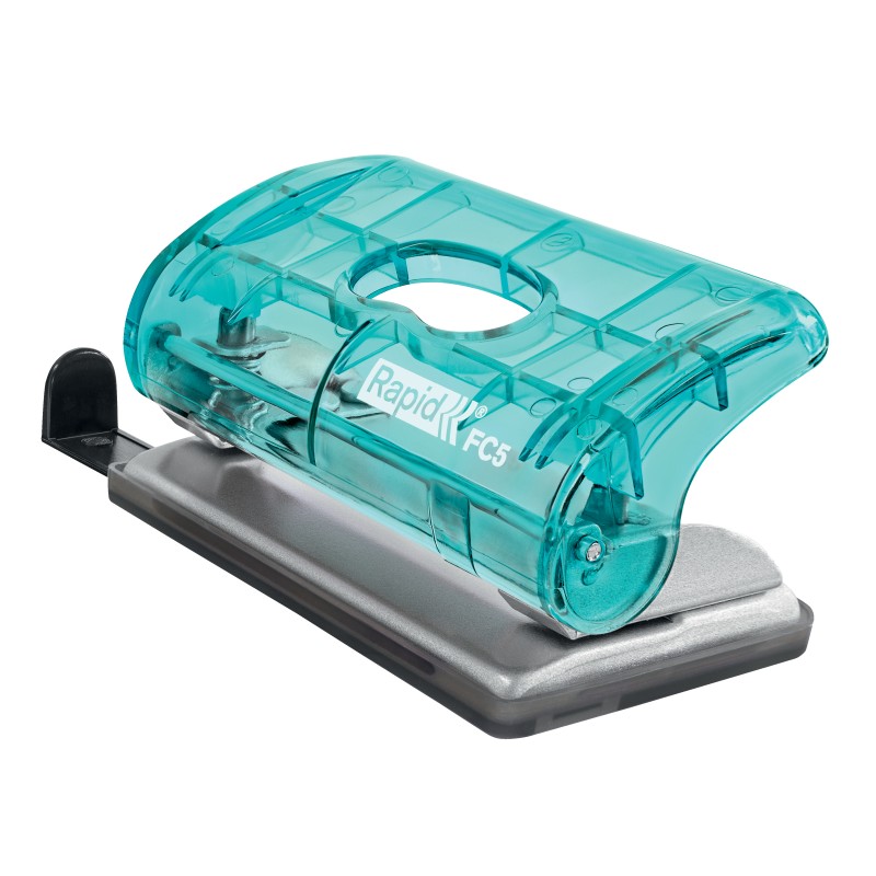 Dziurkacz mini Rapid Colour'Breeze FC5, 10 kartek, 5 lat gwarancji, niebieski