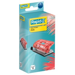 Dziurkacz mini Rapid Colour'Breeze FC5, 10 kartek, 5 lat gwarancji, niebieski