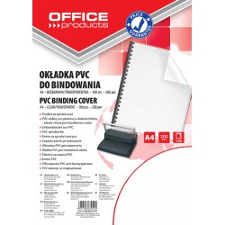 Okładki do bindowania OFFICE PRODUCTS, PVC, A4, 200mikr., 100szt., transparentne