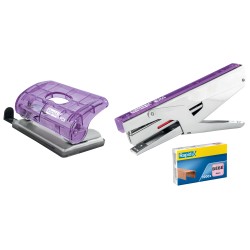 Dziurkacz mini Rapid Colour'Breeze FC5, 10 kartek, 5 lat gwarancji, lawendowy