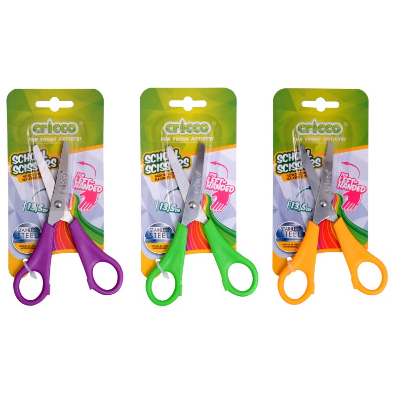 NOŻYCZKI SZKOLNE CRICCO DLA LEWORĘCZNYCH 13,5 CM
