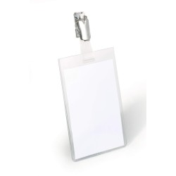 Identyfikator 90x60 mm pionowy z klipem