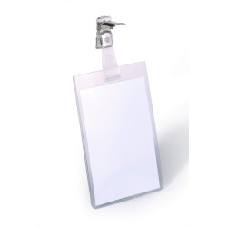 Identyfikator 90x60 mm pionowy z klipem