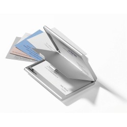 Podwójne metalowe etui na wizytówki