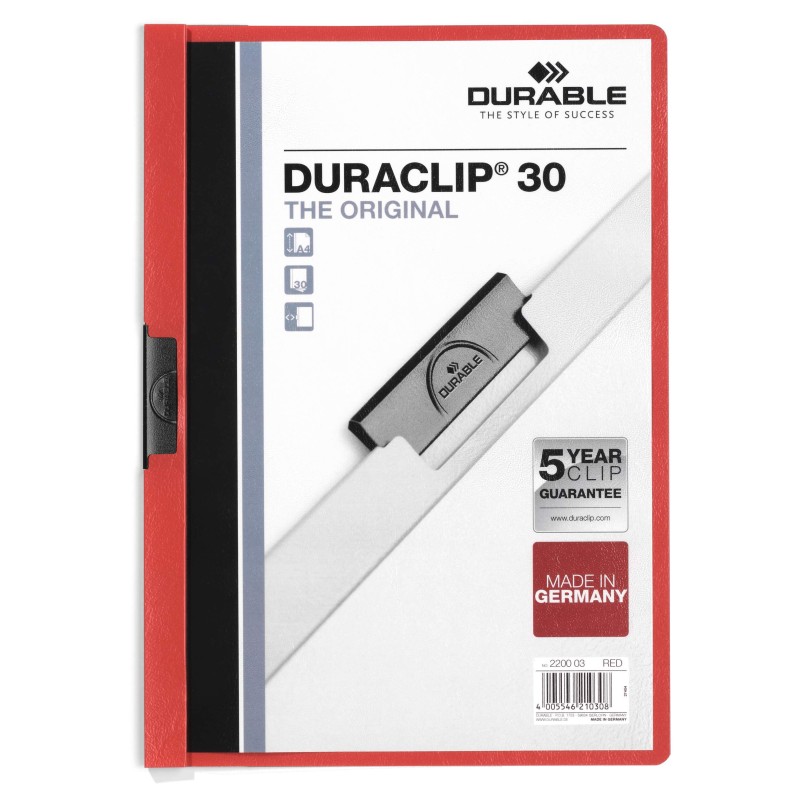 DURACLIP® Original 30, skoroszyt zaciskowy A4, 1-30 kart.