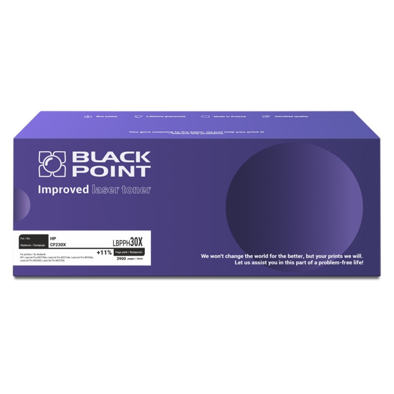 [LBPPH30X] Toner Black Point S+ (HP CF230X) LJ Pro 203, LJ Pro 227