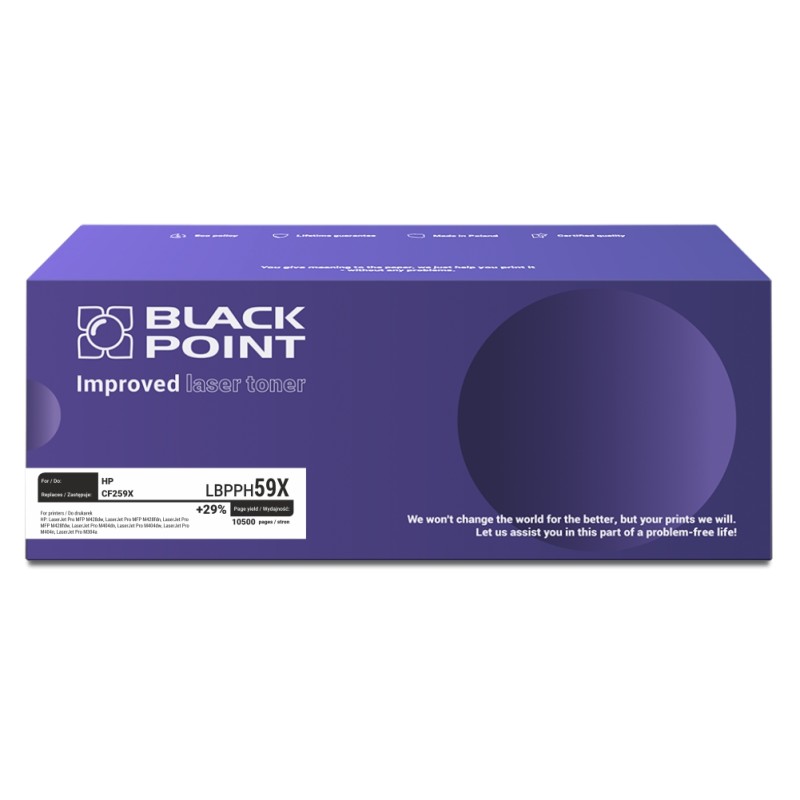 Black Point toner LBPPH59X zastępuje HP CF259X, 10500 stron