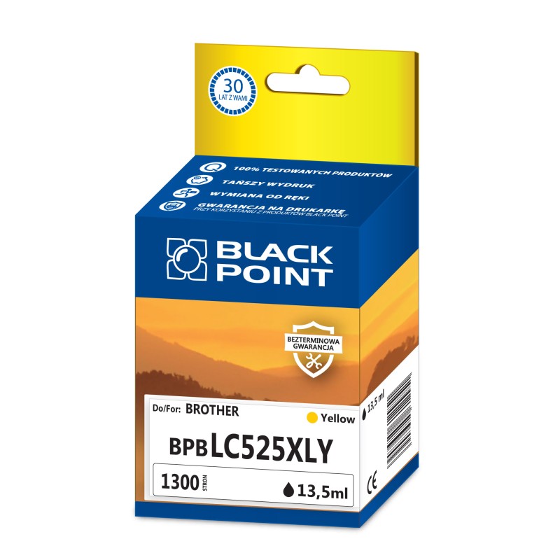 Black Point tusz BPBLC525XLY zastępuje Brother LC-525XLY, żółty